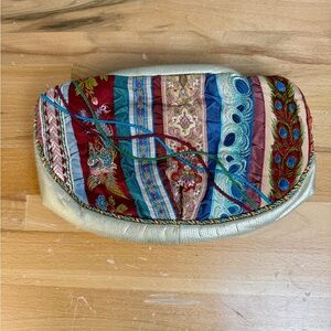 Carlo Fiore Vintage Colorful Embroidered Clutch